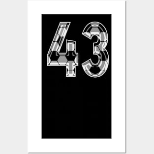 Soccer Number 43 Soccer Jersey #43 Soccer Mom Player Fan Posters and Art